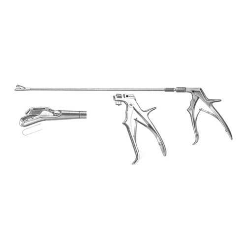 Turrell Rotating Rectal Biopsy Forceps, Improved Pistol Grip Handle, Rotating Shaft, Angled Jaws W/ Teeth, Oval Basket, 13" (33.0 Cm)